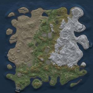 Thumbnail Rust Map: Procedural Map, Size: 4500, Seed: 61463761, 19 Monuments