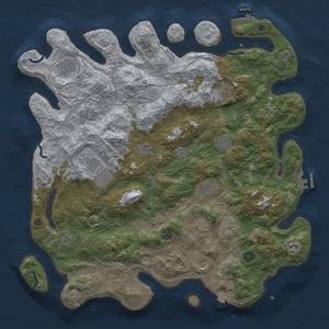 Thumbnail Rust Map: Procedural Map, Size: 4500, Seed: 928340478, 19 Monuments