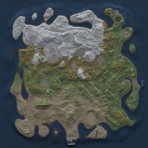 Thumbnail Rust Map: Procedural Map, Size: 4250, Seed: 17456381, 19 Monuments