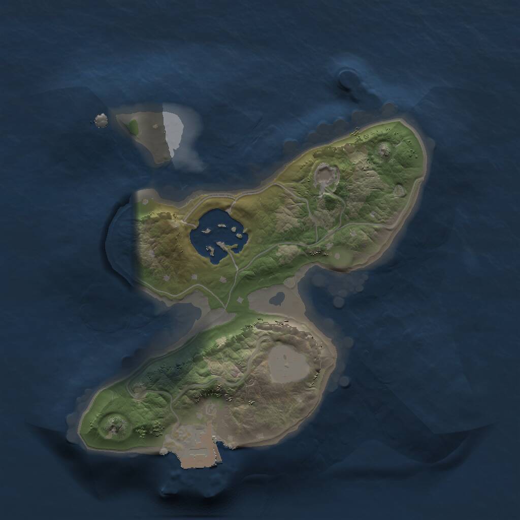 Rust Map: Procedural Map, Size: 1500, Seed: 1683382316, 2 Monuments