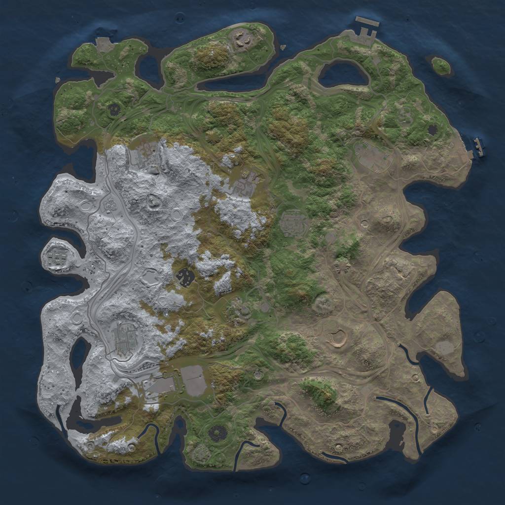 Rust Map: Procedural Map, Size: 4250, Seed: 1414071891, 19 Monuments