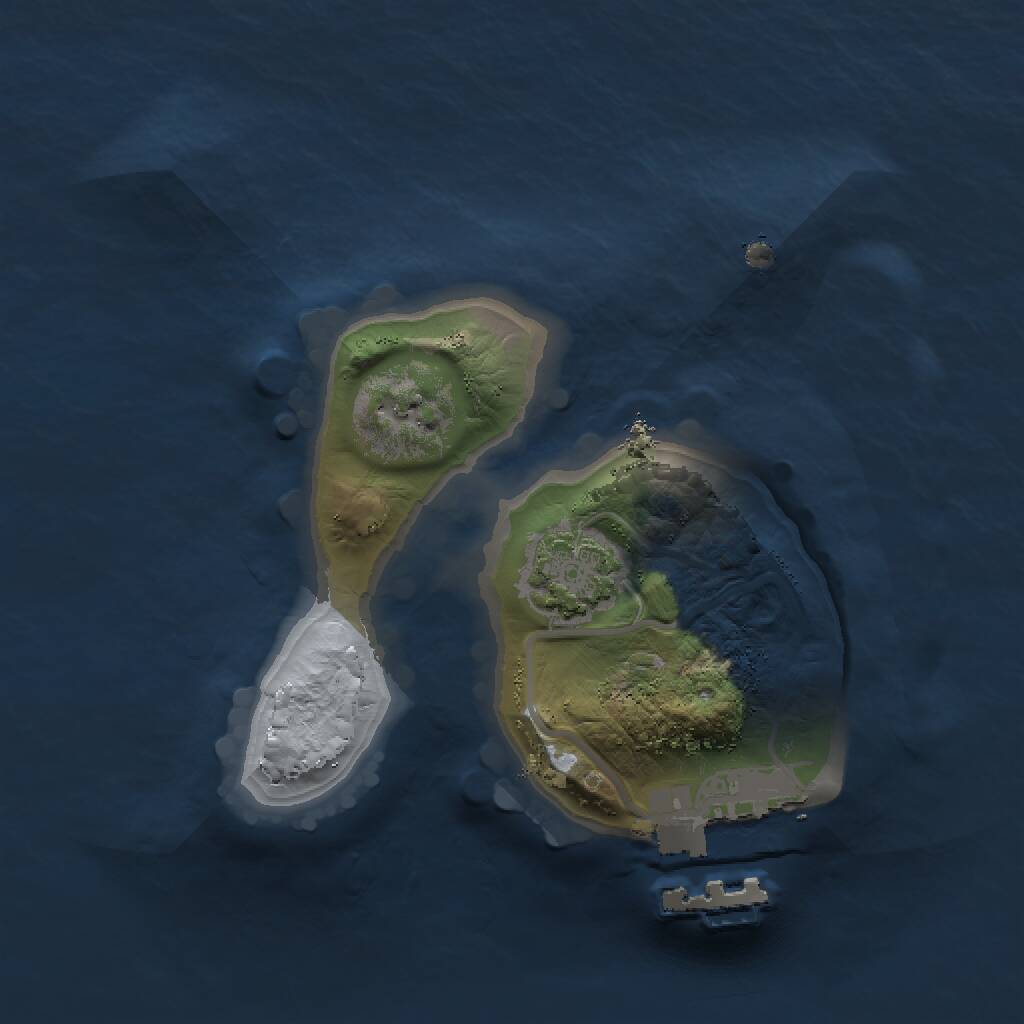 Rust Map: Procedural Map, Size: 1500, Seed: 235579406, 3 Monuments