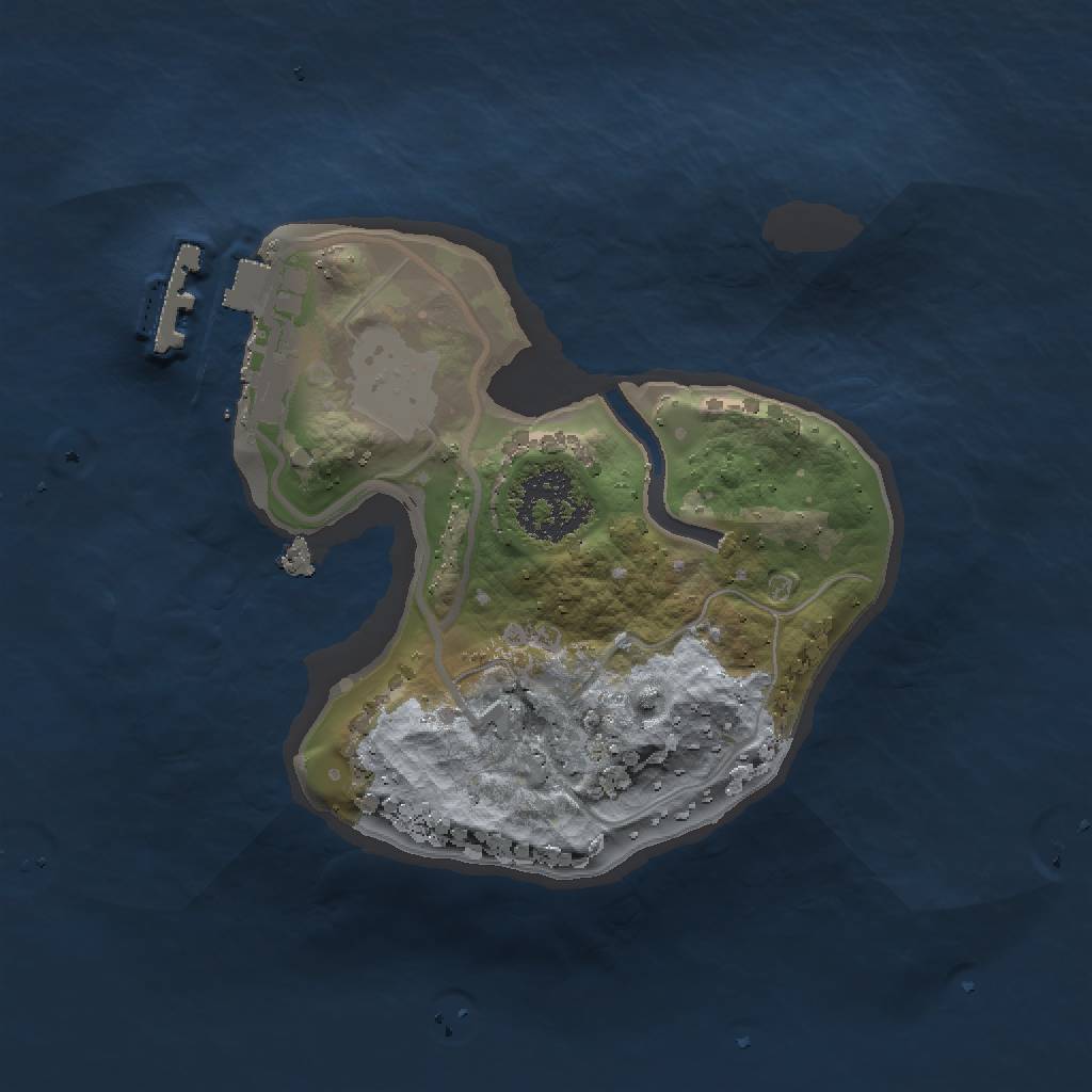 Rust Map: Procedural Map, Size: 1500, Seed: 496592468, 4 Monuments