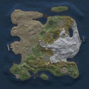 Thumbnail Rust Map: Procedural Map, Size: 3000, Seed: 2127911609, 14 Monuments