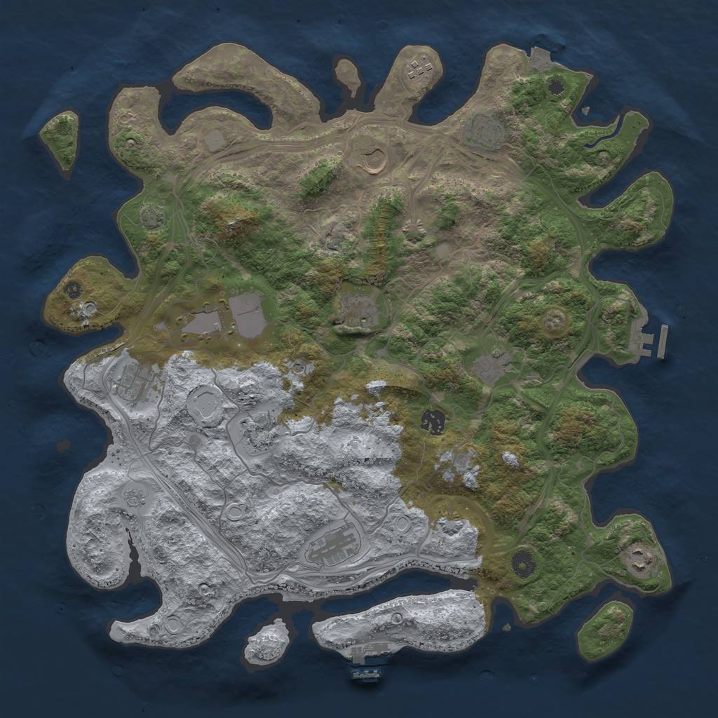 Rust Map: Procedural Map, Size: 4250, Seed: 1451353479, 19 Monuments