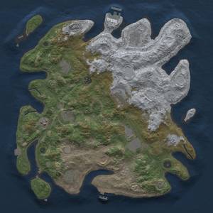 Thumbnail Rust Map: Procedural Map, Size: 4000, Seed: 2023451647, 19 Monuments