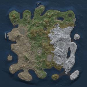 Thumbnail Rust Map: Procedural Map, Size: 3500, Seed: 1951287531, 15 Monuments