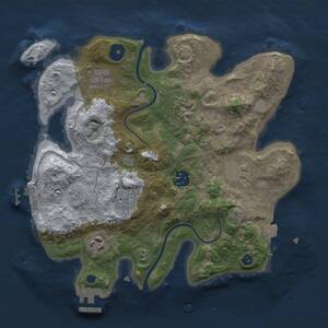 Thumbnail Rust Map: Procedural Map, Size: 3000, Seed: 297282026, 11 Monuments