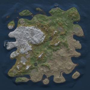 Thumbnail Rust Map: Procedural Map, Size: 4000, Seed: 1864373416, 18 Monuments