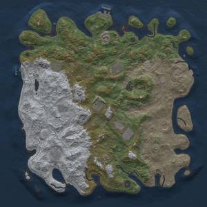 Thumbnail Rust Map: Procedural Map, Size: 4500, Seed: 222774439, 19 Monuments