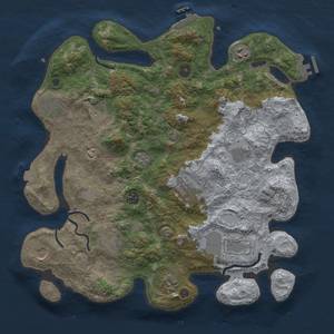 Thumbnail Rust Map: Procedural Map, Size: 3900, Seed: 69443482, 19 Monuments