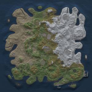 Thumbnail Rust Map: Procedural Map, Size: 4500, Seed: 87675, 19 Monuments