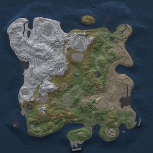 Thumbnail Rust Map: Procedural Map, Size: 3500, Seed: 463594534, 16 Monuments