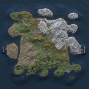 Thumbnail Rust Map: Procedural Map, Size: 3000, Seed: 1610514902, 12 Monuments