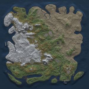 Thumbnail Rust Map: Procedural Map, Size: 5000, Seed: 7658, 19 Monuments