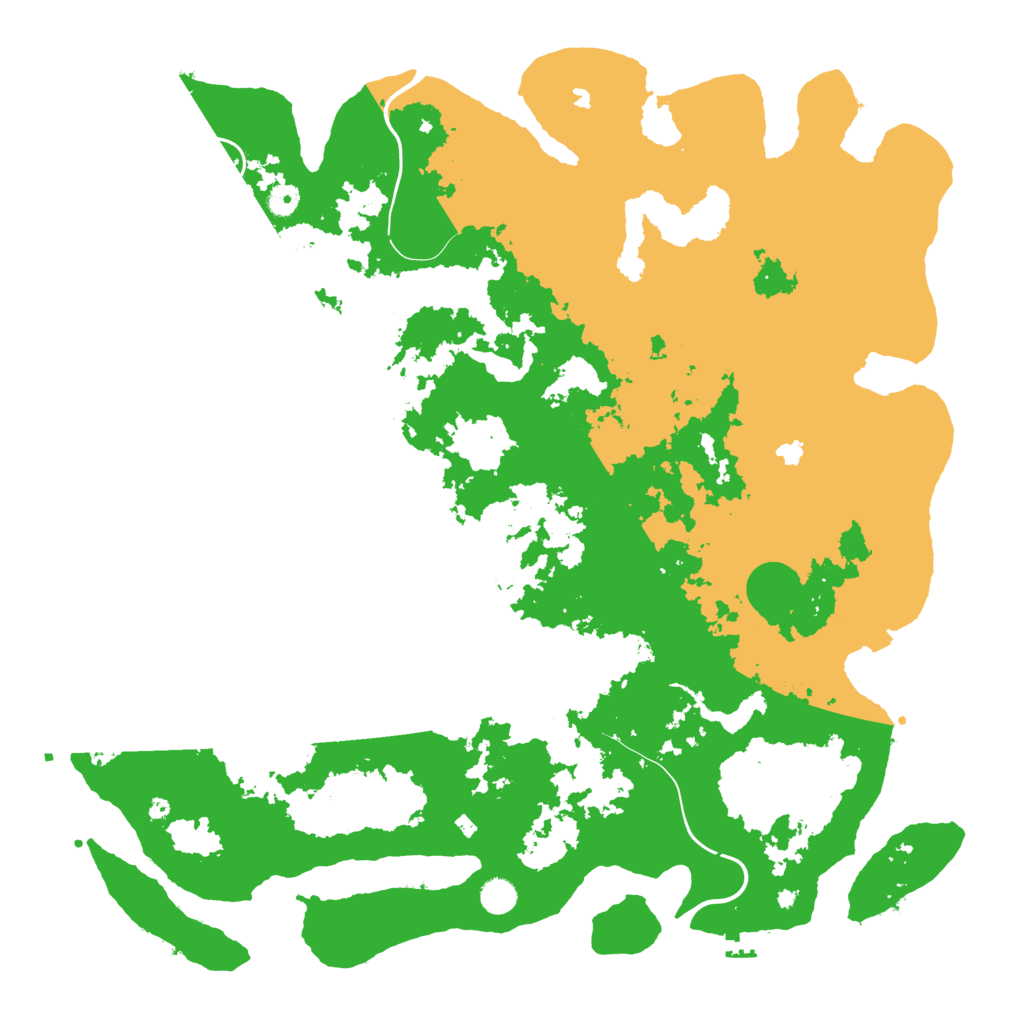 Biome Rust Map: Procedural Map, Size: 5000, Seed: 7658