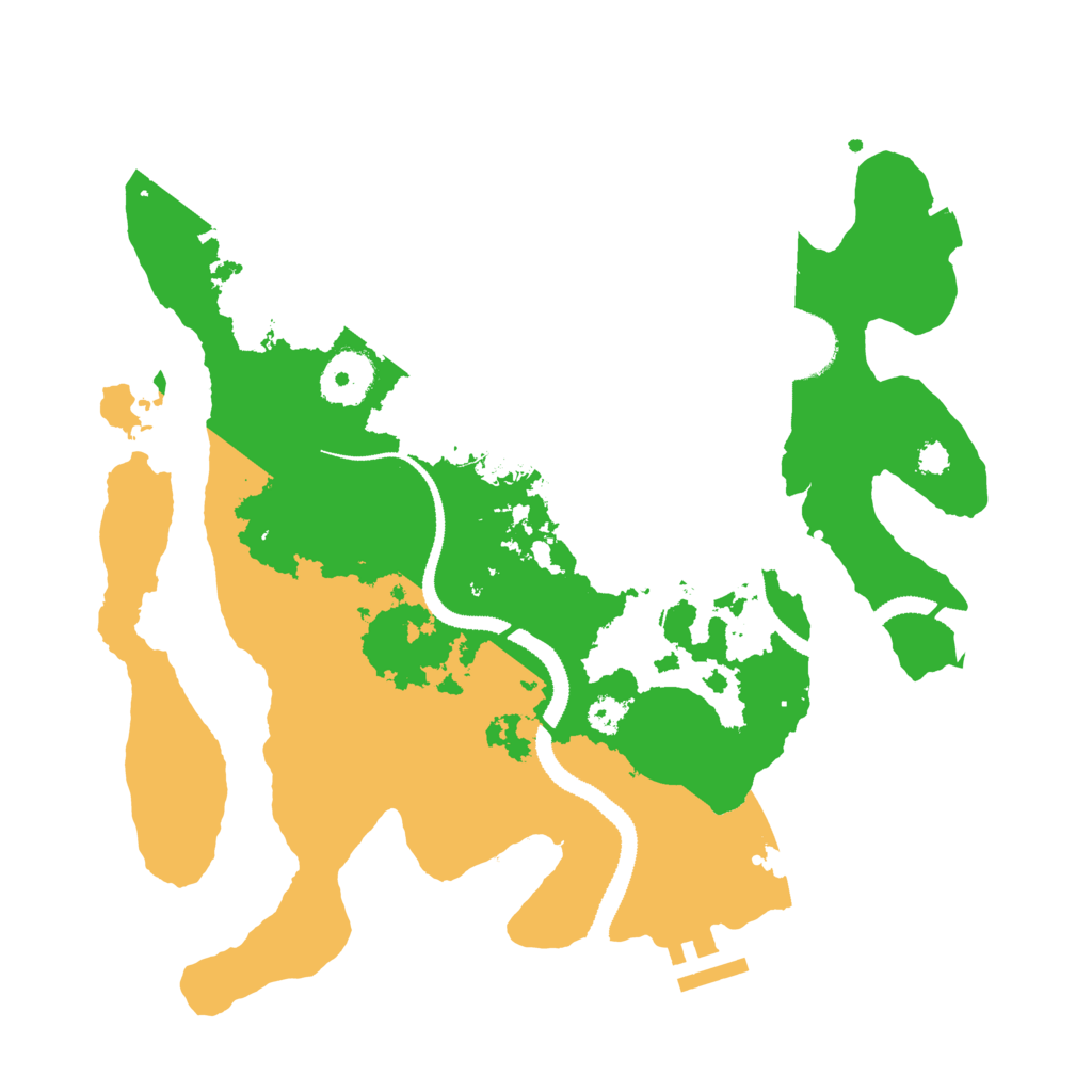 Biome Rust Map: Procedural Map, Size: 3100, Seed: 121334786