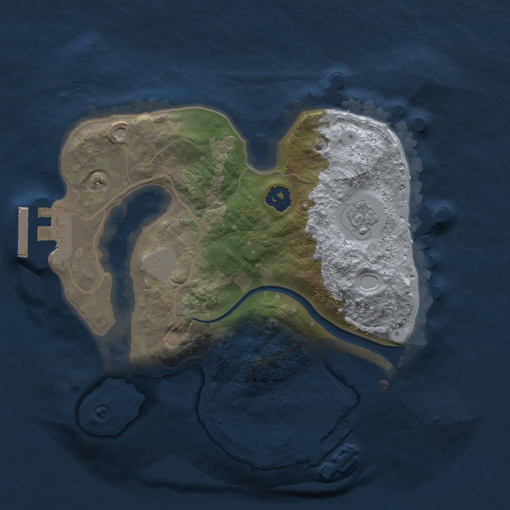 Rust Map: Procedural Map, Size: 2050, Seed: 969627845, 4 Monuments