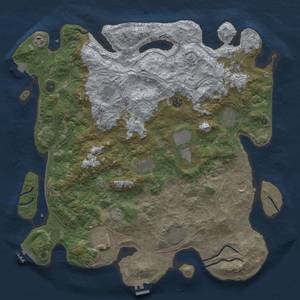 Thumbnail Rust Map: Procedural Map, Size: 4500, Seed: 897351100, 19 Monuments