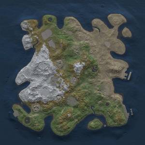 Thumbnail Rust Map: Procedural Map, Size: 3500, Seed: 1797698307, 16 Monuments