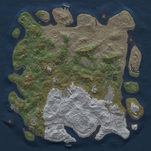 Thumbnail Rust Map: Procedural Map, Size: 4675, Seed: 7012023, 19 Monuments