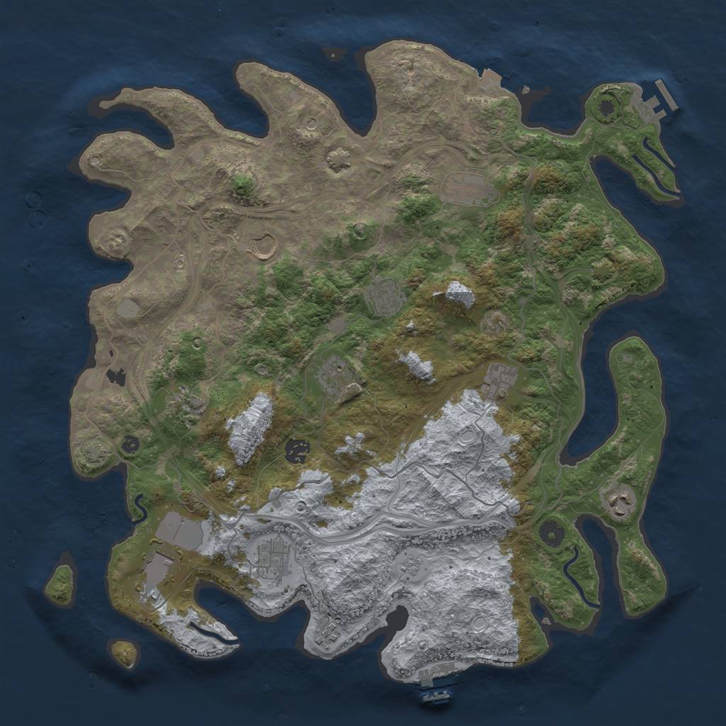 Rust Map: Procedural Map, Size: 4250, Seed: 239177027, 19 Monuments