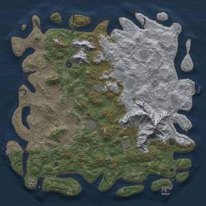 Thumbnail Rust Map: Procedural Map, Size: 5250, Seed: 45278563, 19 Monuments