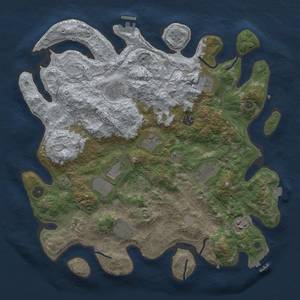 Thumbnail Rust Map: Procedural Map, Size: 4000, Seed: 4724, 18 Monuments