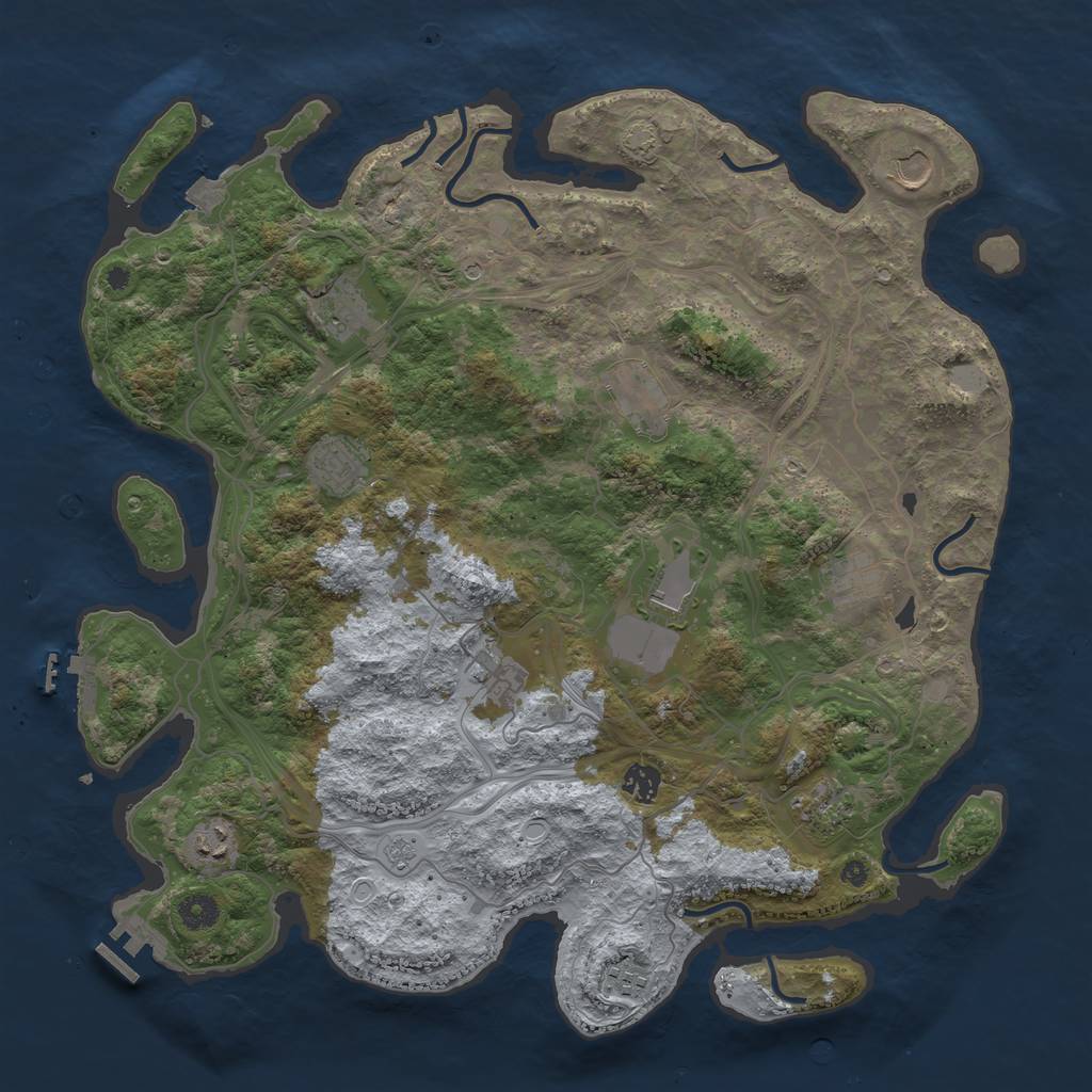 Rust Map: Procedural Map, Size: 4250, Seed: 1750891365, 19 Monuments