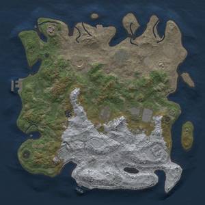 Thumbnail Rust Map: Procedural Map, Size: 4000, Seed: 1168645310, 18 Monuments