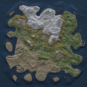 Thumbnail Rust Map: Procedural Map, Size: 4000, Seed: 1343955808, 18 Monuments