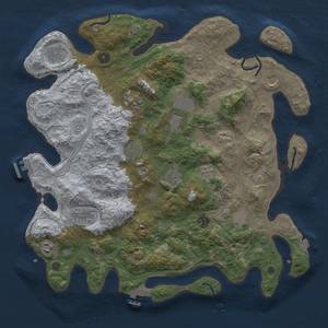 Thumbnail Rust Map: Procedural Map, Size: 4250, Seed: 1759912805, 19 Monuments