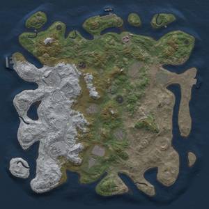 Thumbnail Rust Map: Procedural Map, Size: 4250, Seed: 2057241138, 19 Monuments