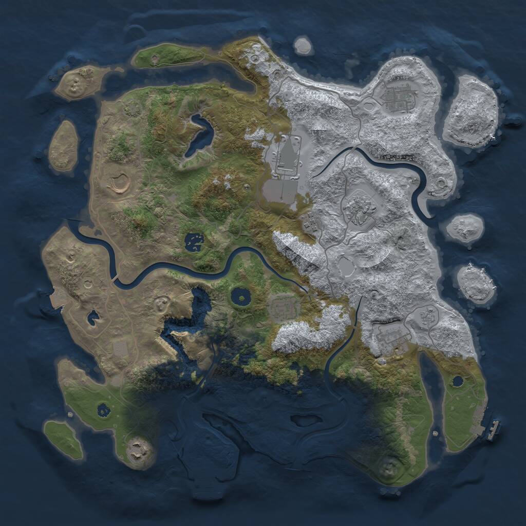 Rust Map: Procedural Map, Size: 4000, Seed: 367058431, 15 Monuments