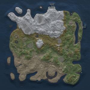 Thumbnail Rust Map: Procedural Map, Size: 4000, Seed: 1941844266, 19 Monuments