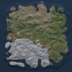 Thumbnail Rust Map: Procedural Map, Size: 4750, Seed: 2042047155, 19 Monuments