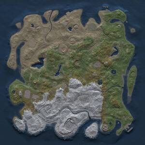 Thumbnail Rust Map: Procedural Map, Size: 4500, Seed: 630552378, 17 Monuments