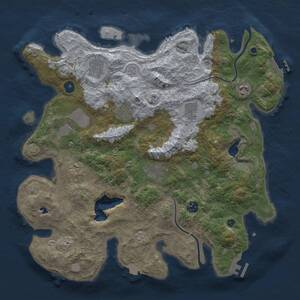 Thumbnail Rust Map: Procedural Map, Size: 4000, Seed: 748291684, 15 Monuments
