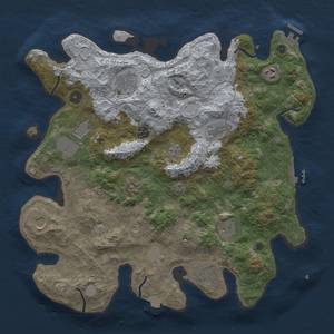 Thumbnail Rust Map: Procedural Map, Size: 4000, Seed: 748291684, 19 Monuments