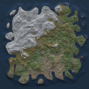 Thumbnail Rust Map: Procedural Map, Size: 4500, Seed: 23342145, 19 Monuments