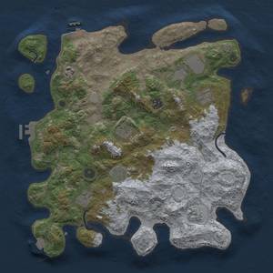 Thumbnail Rust Map: Procedural Map, Size: 3800, Seed: 1843024140, 17 Monuments