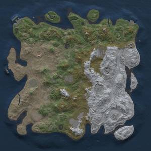 Thumbnail Rust Map: Procedural Map, Size: 4250, Seed: 455621617, 19 Monuments