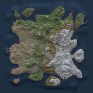 Thumbnail Rust Map: Procedural Map, Size: 3500, Seed: 846558374, 15 Monuments