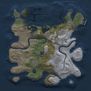 Thumbnail Rust Map: Procedural Map, Size: 3500, Seed: 846558374, 13 Monuments
