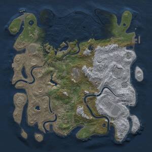 Thumbnail Rust Map: Procedural Map, Size: 4250, Seed: 1960214518, 15 Monuments