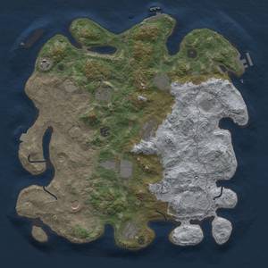 Thumbnail Rust Map: Procedural Map, Size: 4000, Seed: 69443482, 19 Monuments