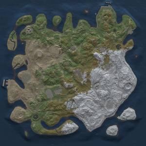 Thumbnail Rust Map: Procedural Map, Size: 4300, Seed: 213545, 19 Monuments