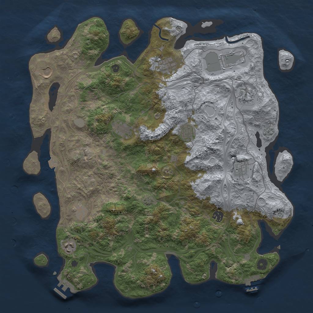 Rust Map: Procedural Map, Size: 4250, Seed: 1308952979, 19 Monuments