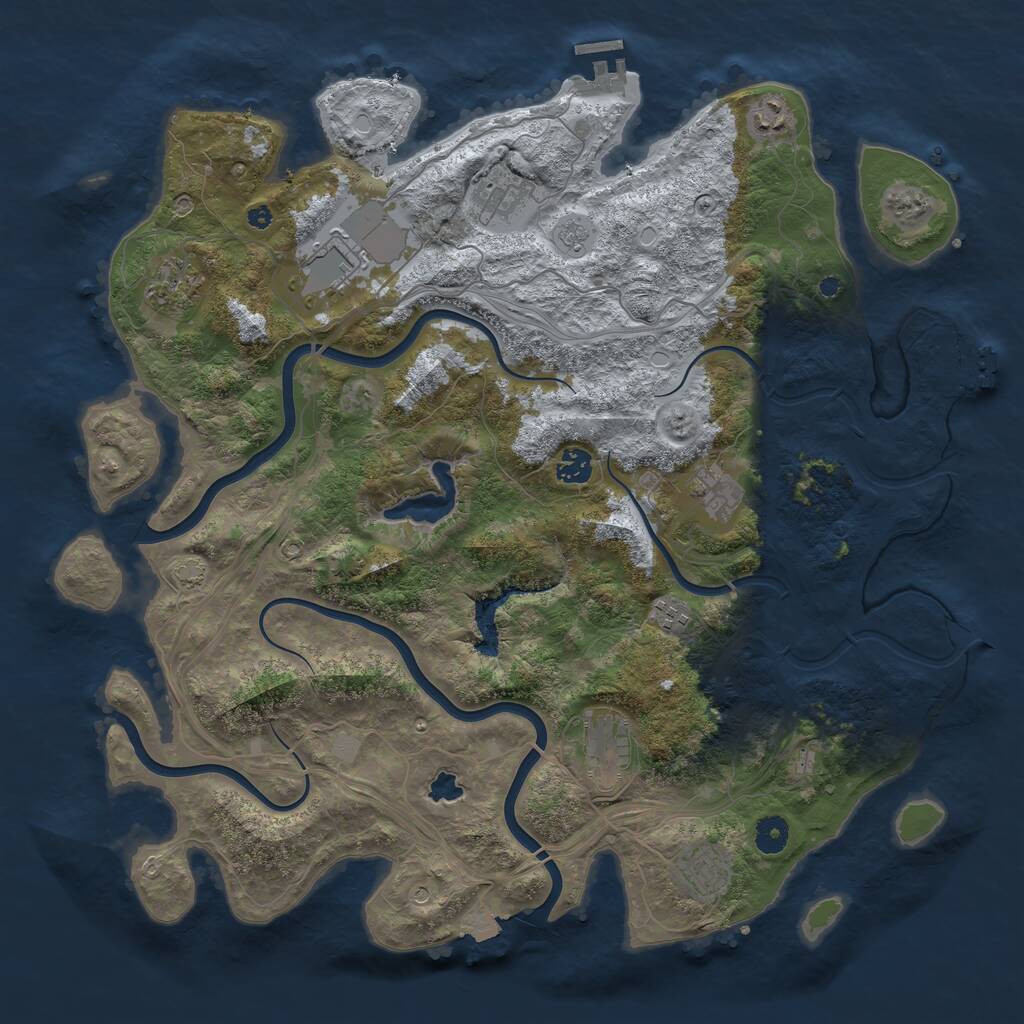 Rust Map: Procedural Map, Size: 4250, Seed: 959450025, 15 Monuments