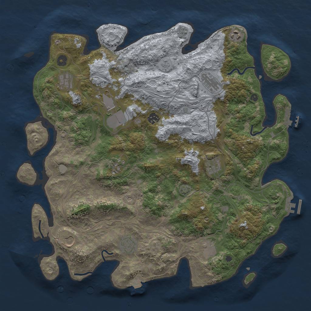 Rust Map: Procedural Map, Size: 4250, Seed: 959450025, 19 Monuments